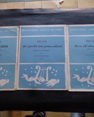 SPARTITO MUSICALE-BELLINI-ORIGINALI 3 pezzi[B7]