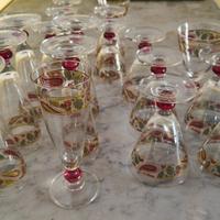 CALICI VINTAGE IN CRISTALLO DECORO ORO