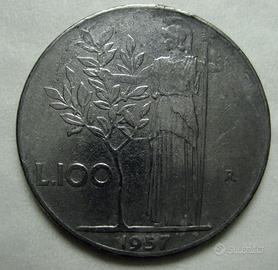 100 Lire Minerva 1957 (2 monete)