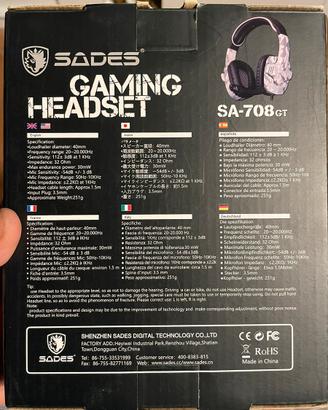 Headset Sades - 708 GT