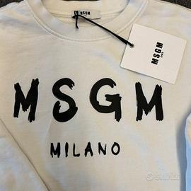 Felpa Bianca MSGM Milano Originale.  Ragazza/o 12