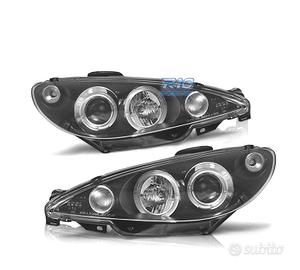 FARI PEUGEOT 206 98-08 ANGEL EYES FONDO NERO