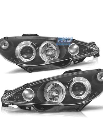 FARI PEUGEOT 206 98-08 ANGEL EYES FONDO NERO