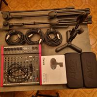 Kit per microfonare batteria