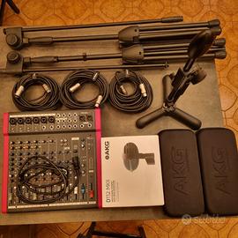 Kit per microfonare batteria