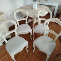 SEDIE SHABBY ANTICATE 