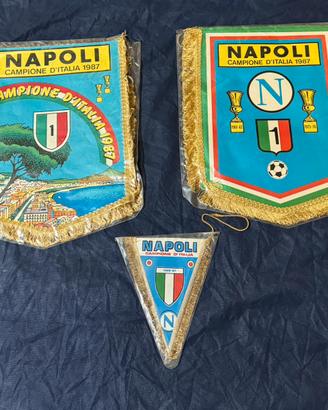 Gagliardetti del primo scudetto del Napoli
