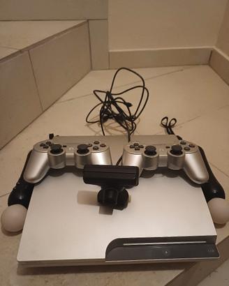 Play Station 3 + 2 joystick + kit move motion