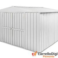 Box in Acciaio da giardino 360x345cm bianco