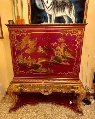 Mobile Bar stile "Laccato Cinese" Chinoiserie