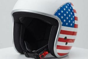 Casco Jet originale Vespa, modello Nazioni Usa