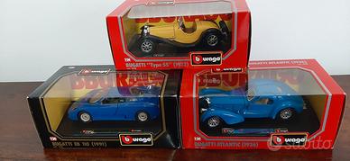 3 Modellini Bugatti