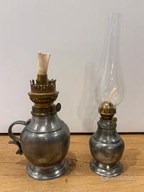 Coppia lampade a petrolio vintage Cosi Tabellini