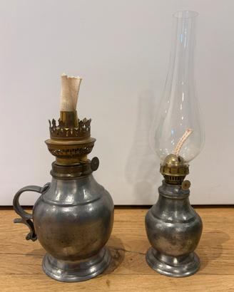 Coppia lampade a petrolio vintage Cosi Tabellini