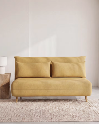 Divano letto pieghevole 2 posti giallo