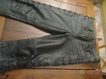 pantaloni pelle Harley bobber cafè tacer