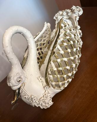 Cestino centrotavola vintage “Capodimonte”