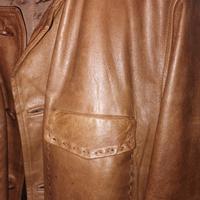 giacca in pelle marone chiaro