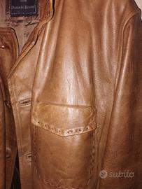 giacca in pelle marone chiaro