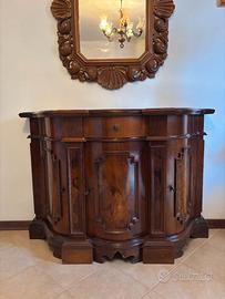 Mobile Ingresso - Credenza Noce Intarsiato Vintage