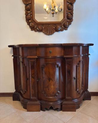 Mobile Ingresso - Credenza Noce Intarsiato Vintage