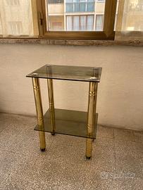 Carrellino vintage in vetro