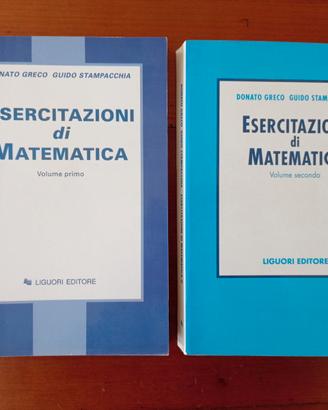 Esercitazioni matematica 1+2 - Greco/Stampacchia