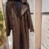 Cappotto in pelle lungo