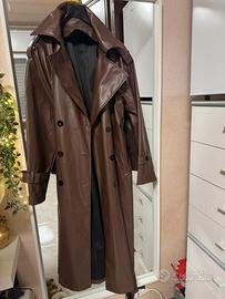 Cappotto in pelle lungo