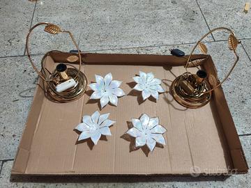 lampadario e abat jour  vintage