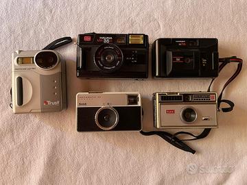 Lotto 5 macchine fotografiche vintage
