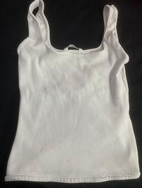 canotta bianca zara S
