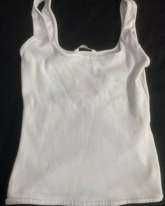 canotta bianca zara S