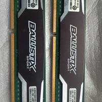 Memoria RAM crucial ballistix Sport 2x 8Gb