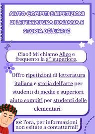 Tutto fare, aiuto compiti e altro