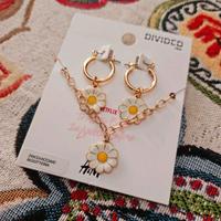 Parure collana + orecchini margherite NETFLIX