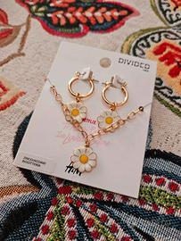 Parure collana + orecchini margherite NETFLIX
