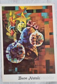 cartolina Natale  pittore Ch. Baibas  Anno 1975