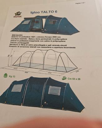 tenda da campeggio 