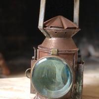 Antica lanterna ferroviaria vintage