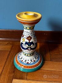 Candelabro Deruta ceramica artigianale