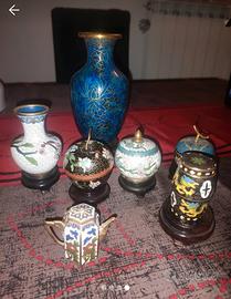 vasi cloisonne assortiti 