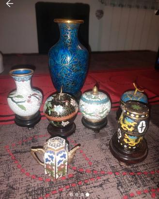 vasi cloisonne assortiti 