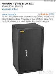 Cassaforte come Nuova Perfetta comoda 2 ripiani A4