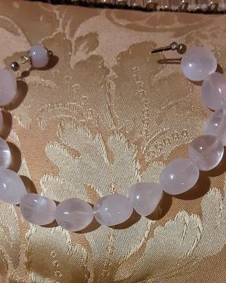 Bracciale Quarzo Rosa Vintage Arg 925