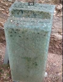 Lastre in vetro sfaccettato (anni '50)