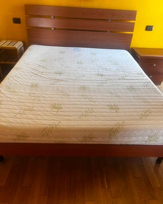 Letto+rete+comodino+materasso