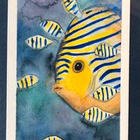 Acquerello Maria Grazia Luffarelli pesci