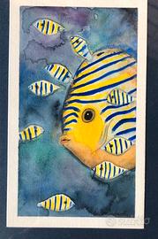 Acquerello Maria Grazia Luffarelli pesci