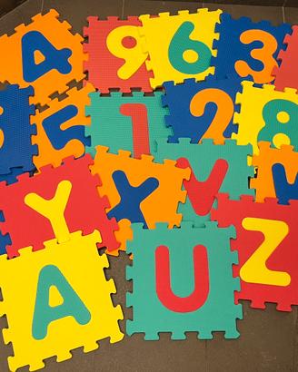 Tappeto puzzle mattonelle gomma piuma per bambini